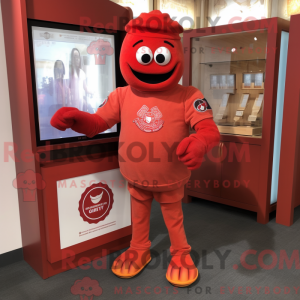 Red Ghost maskot kostume...