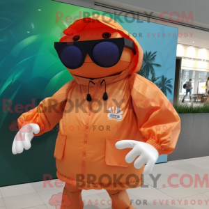 Peach Crab mascottekostuum...