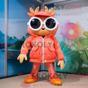Peach Crab mascot costume...