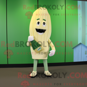 Cream Celery mascot costume...