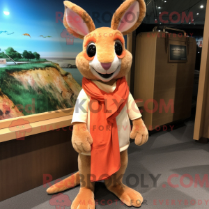 Peach Kangaroo mascot...