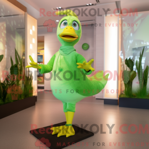 Lime Green Gosling maskot...