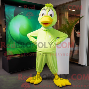 Postava maskota Lime Green...