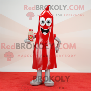 Zilveren fles ketchup...