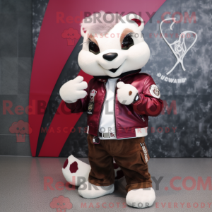 Maroon Ermine mascot...