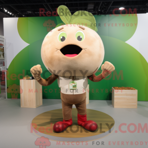 Tan Apple Maskottchen...
