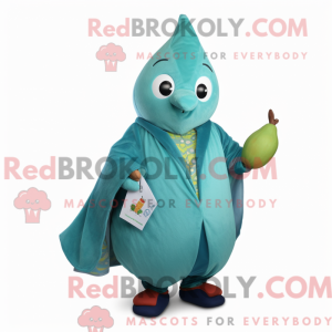 Teal Pear mascottekostuum...