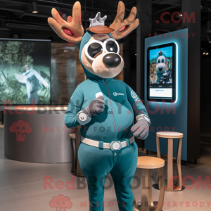 Disfraz de mascota Teal Elk...