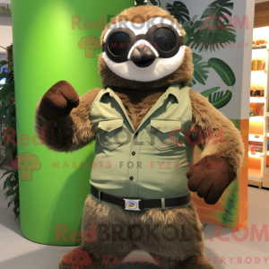 Olive Giant Sloth máscara...