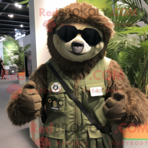 Olive Giant Sloth máscara...