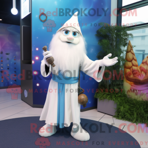 White Wizard mascot costume...