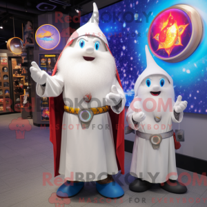 White Wizard mascot costume...