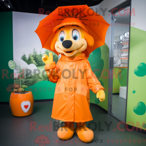 Orange Heart Maskottchen...