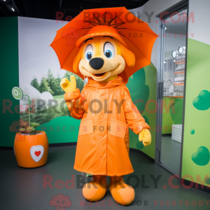 Oranje hart mascottekostuum...