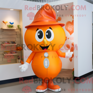 Orange Heart maskot kostume...