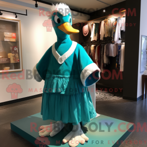 Teal Swans mascot costume...