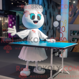 Witte pingpongtafel...