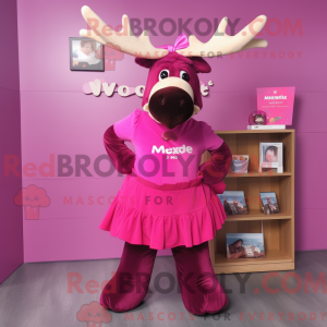 Magenta Moose mascot...