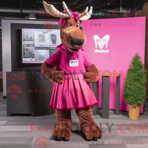 Magenta Moose mascot...