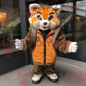Orange Bobcat mascot...