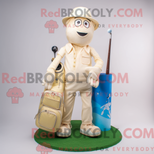 Cream Golf Bag maskot...