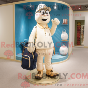 Cream Golf Bag maskot...