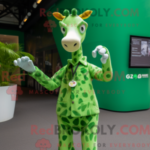 Green Giraffe mascot...