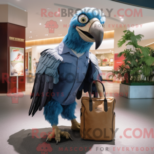 Blue Vulture mascot costume...