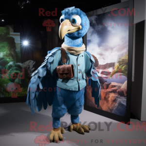 Blue Vulture mascot costume...