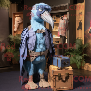 Blue Vulture mascot costume...