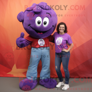Purple Meatballs mascot...