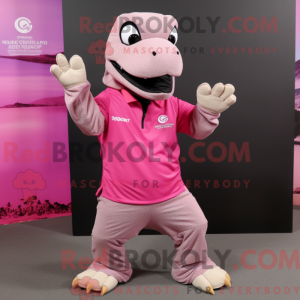 Pink Komodo Dragon mascot...