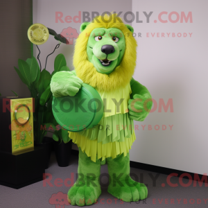 Postava maskota Lime Green...