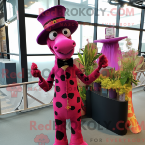 Magenta Giraffe mascot...