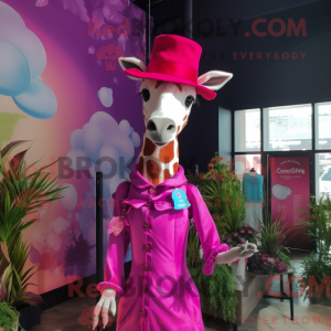 Magenta Giraffe mascot...