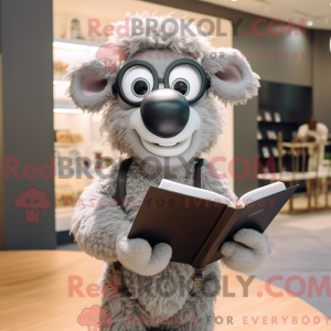 Gray Merino Sheep mascot...