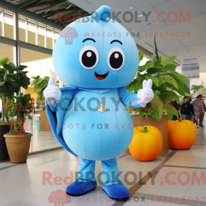 Sky Blue Abrikos maskot...