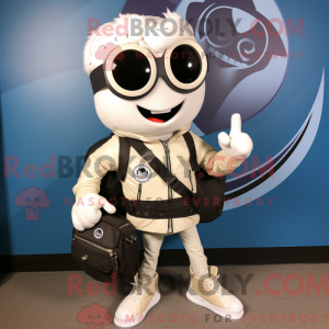 Cream Aglet maskot kostume...