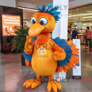 Orange Peacock mascot...