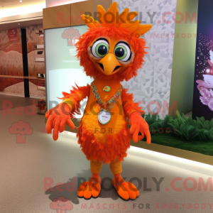 Orange Peacock mascot...