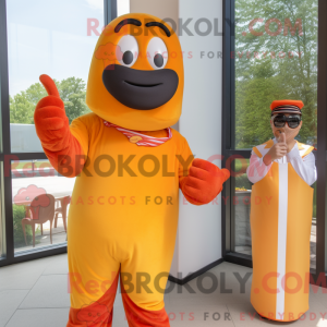 Orange Hot Dogs maskot...