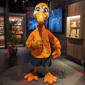Orange Dodo Bird mascot...