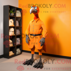 Orange Dodo Bird mascot...