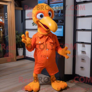 Orange Dodo Bird maskot...