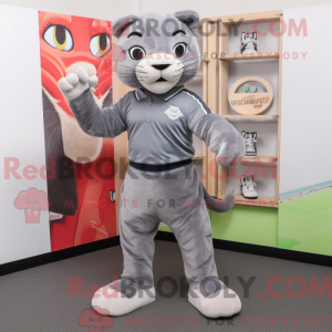 Grijze Puma-mascottekostuum...