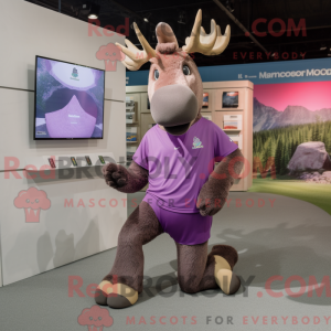 Lavendel Moose maskot...