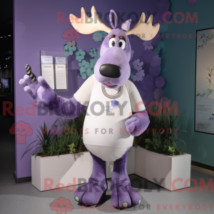 Lavendel Moose maskot...