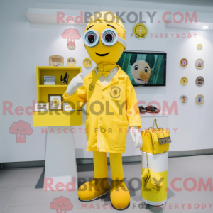 Postava maskota žlutého...