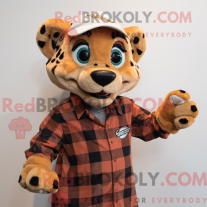 Rust Cheetah mascot costume...