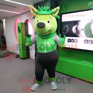 Green Wild Boar mascot...